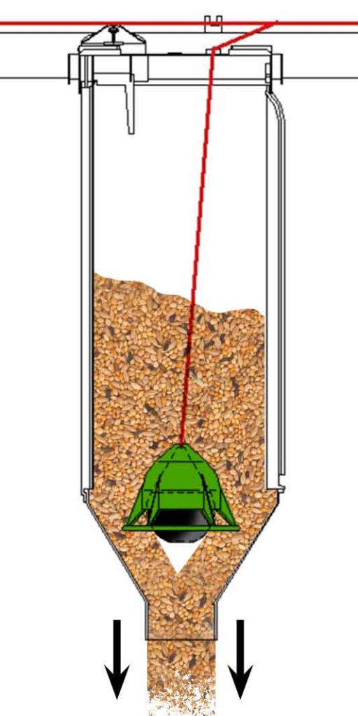 Ball opening and discharge feed