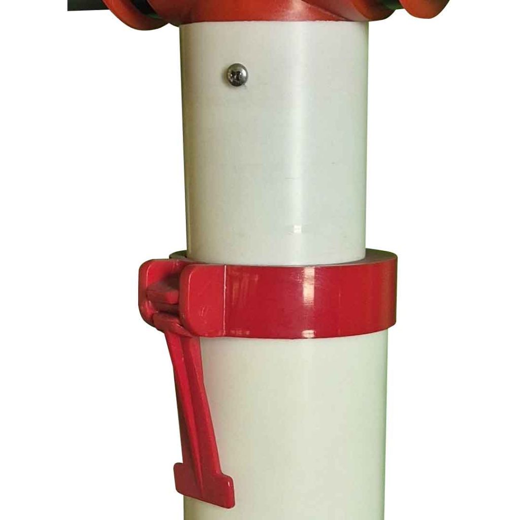 PLT positioning clip for telescopic tube