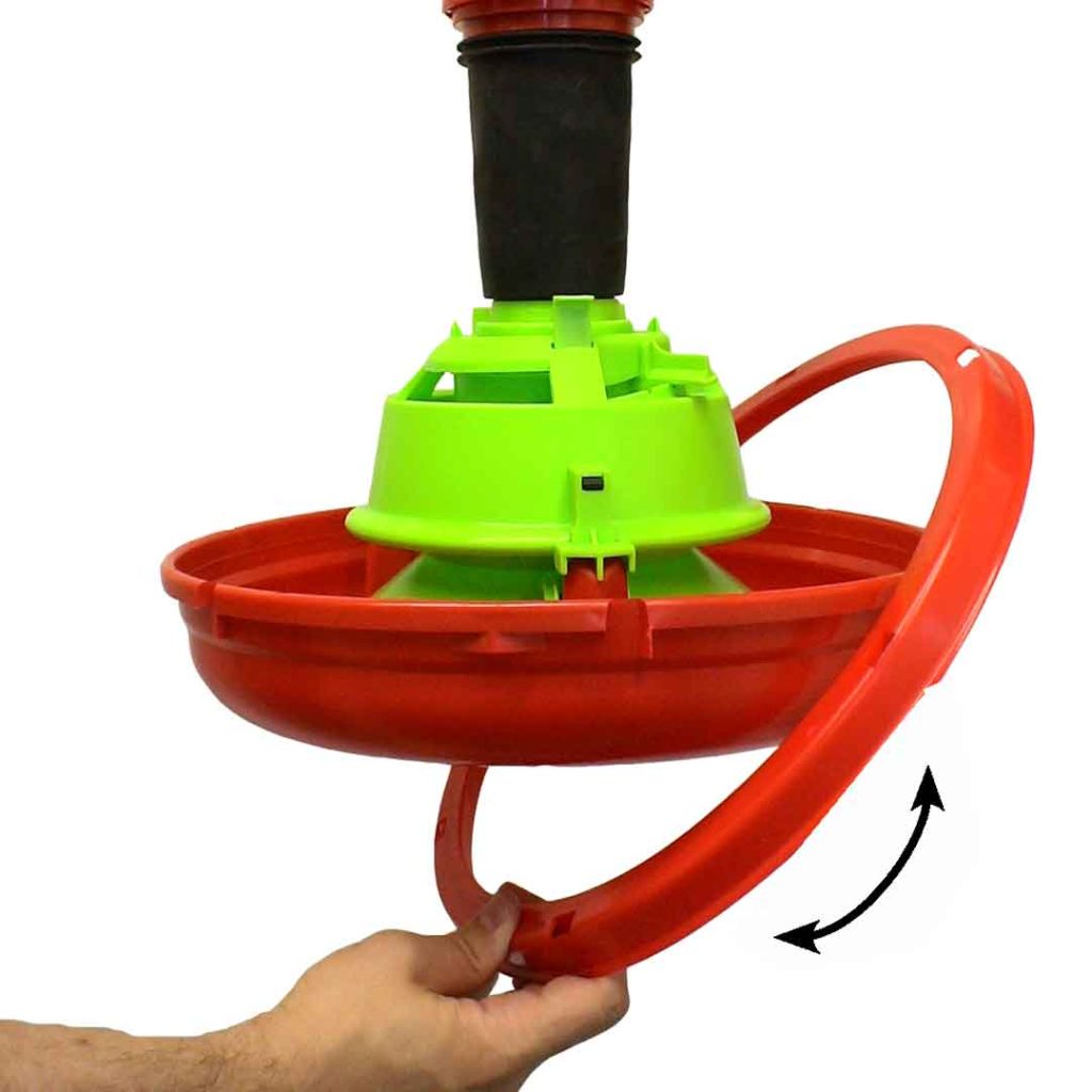 Montaggio anello antispreco - prima fase