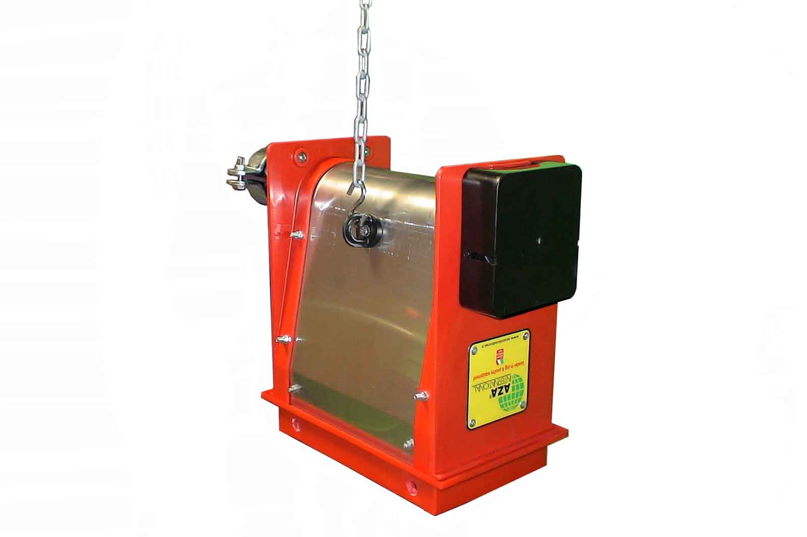 Gancio a soffitto durante operazioni di pulizia